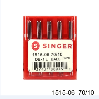 AGULHA DE MAQUINA SINGER PARA COSTURA 1515 Nº10 RETA CABO FINO ENV/10
