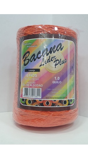 BARBANTE LIDER PLUS LARANJA 6 FIOS 1,0KG.