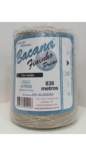 BARBANTE FININHO AREIA 4 FIOS 600G.