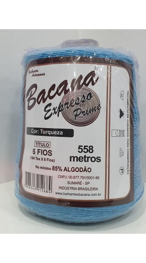 BARBANTE EXPRESSO TURQUESA 6 FIOS 600G.