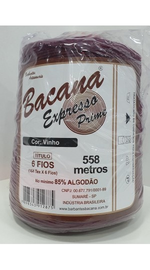 BARBANTE EXPRESSO VINHO 6 FIOS 600G.