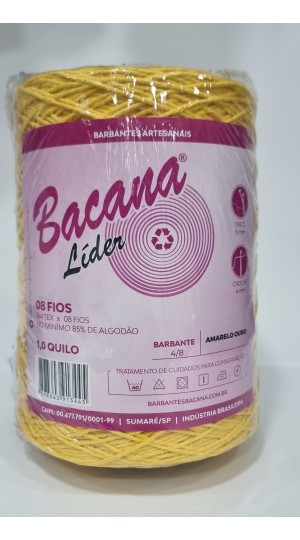 BARBANTE LIDER AMARELO OURO 8 FIOS 1,0KG.