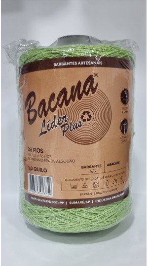 BARBANTE LIDER PLUS ABACATE 6 FIOS 1,0KG.