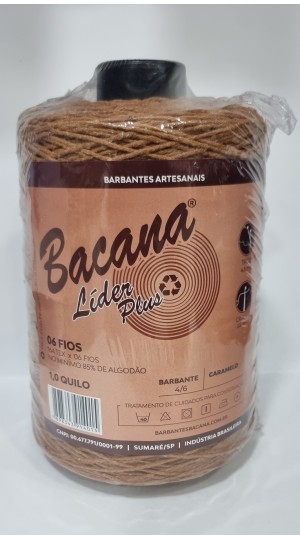 BARBANTE LIDER PLUS CARAMELO 6 FIOS 1,0KG.
