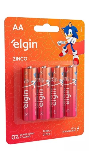PILHA AA DE ZINCO ELGIN  C/4