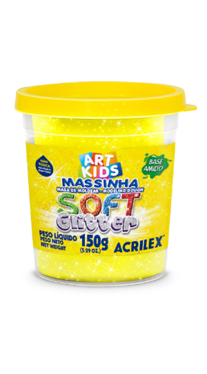 MASSA DE MODELAR SOFT C/ CLITER 150G. 212 AMARELO