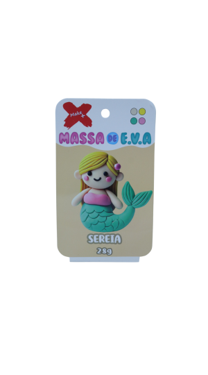 MASSA DE EVA BLISTER POTE C/4 CORES 28GR. SEREIA MAKE MAIS