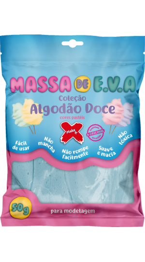 MASSA DE EVA 50G. AZUL CÉU DE PRIMAVERA MAKE MAIS