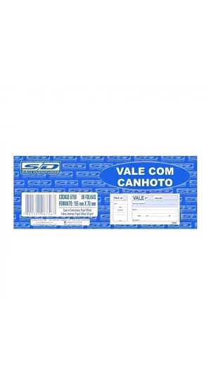 VALE COM CANHOTO 50 FOLHAS SÃO DOMINGOS