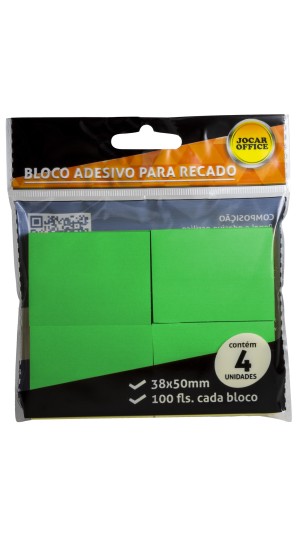 BLOCO ADESIVO VERDE 38X50 JOCAR